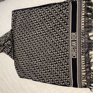 DIOR OBLIQUE HOODED PONCHO